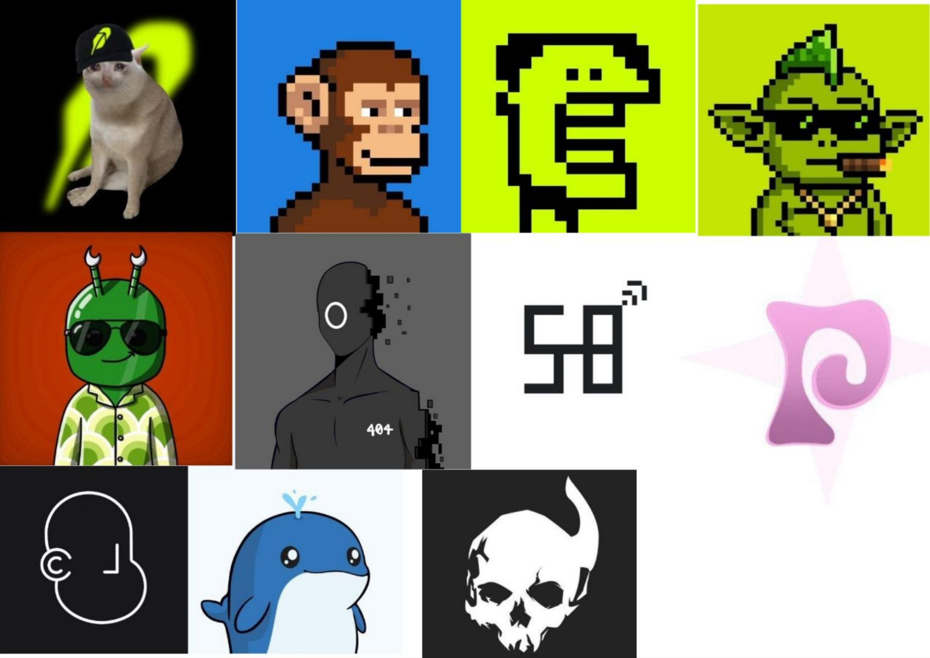Pixel art lineup representing eligible partner projects